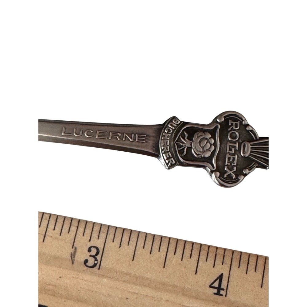 Rolex Bucherer Switzerland Lucerne‎ Souvenir Spoon Lion Crest 4.25in - Picture 3 of 6